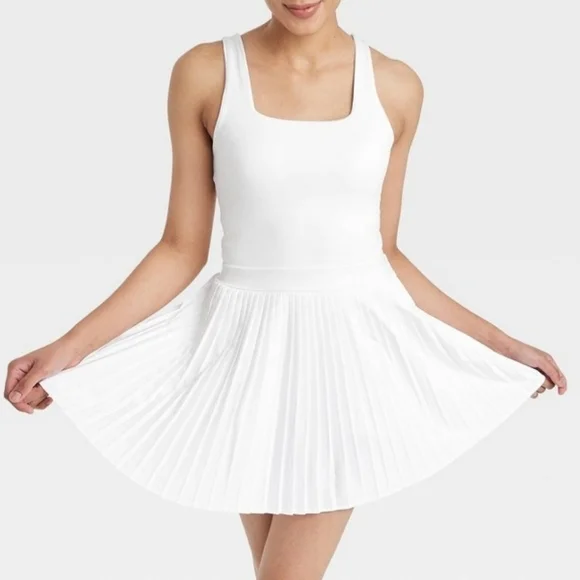 NWT All In Motion Pleated Active Dress White Small - Picture 2 of 4